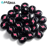 30pcs Lightning Acrylic Beads Round Spacer Beads for Jewelry Making DIY