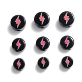 30pcs Lightning Acrylic Beads Round Spacer Beads for Jewelry Making DIY