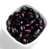 30pcs Lightning Acrylic Beads Round Spacer Beads for Jewelry Making DIY