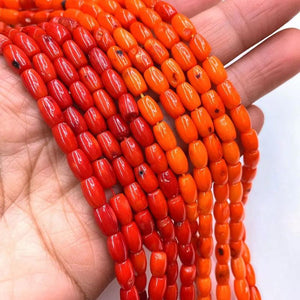 Faux Coral Oval Beads Charm Orange Jewelry DIY Necklace Earrings Bracelet