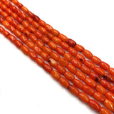 Faux Coral Oval Beads Charm Orange Jewelry DIY Necklace Earrings Bracelet