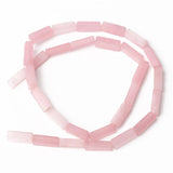 14x4mm Natural Rose Quartz Crystal Tube Beads for Jewelry Making