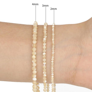 2 3 4mm Natural Faceted Stone Beads Shell Beads for Jewelry Making