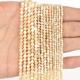 2 3 4mm Natural Faceted Stone Beads Shell Beads for Jewelry Making