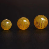 4A Natural Yellow Agate Heart Sutra Buddha Quartz Crystal Bead