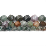 6 8 10mm Faceted Agate Stone Round Beads 15'' for DIY Bracelets