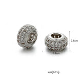 Copper Brass Round 4 CZ Beads Necklace Inspiration DIY Charms