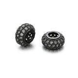 Copper Brass Round 4 CZ Beads Necklace Inspiration DIY Charms