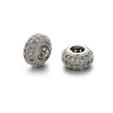 Copper Brass Round 4 CZ Beads Necklace Inspiration DIY Charms
