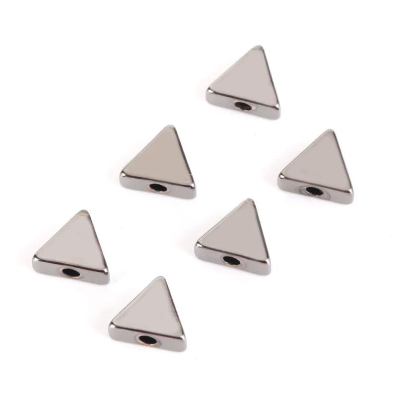 30pcs Colorful Triangle Spacer Beads for DIY Jewelry Making Charms Bracelets 7mm