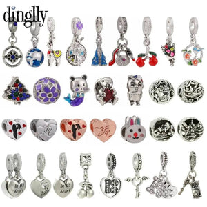 10pcs Silver Star Earth Beads Animal Charm for DIY Crafts