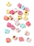 500PCS 5.5mm Colorful Square Letter Spacer Charm Beads Acrylic Beads DIY Jewelry