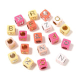 500PCS 5.5mm Colorful Square Letter Spacer Charm Beads Acrylic Beads DIY Jewelry