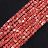 3mm Red Mother of Pearl Shell Column Beads for Jewelry Making