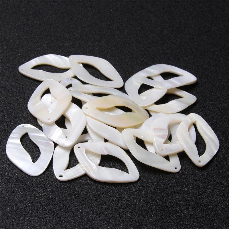 Oval Shell Pendant Mother of Pearl Beads DIY