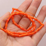 Bamboo-Shaped Coral Beads Isolation Bead for Jewelry Making 3x7mm