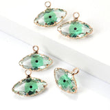 5pcs Colorful Evil Eyes Alloy Enamel Pendant 19x14mm
