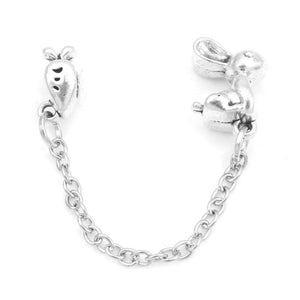 European Style Large Hole Charm Beads, Antique Silver Rabbit Spacer Beads