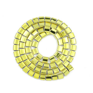 Nano-Plating Hematite 5x2mm Spacer Beads