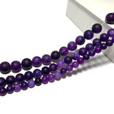 Matte Purple Dragon Vein Agate Round Stone Beads 6/8/10MM