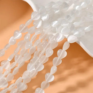 8mm Heart Opal Cat's Eye Beads for Jewelry Making