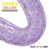 2mm Small Purple Round Natural Stone Loose Beads for Jewelry Making