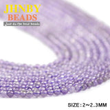 2mm Small Purple Round Natural Stone Loose Beads for Jewelry Making