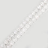 10mm Crackle Glass Crystal Spacer Beads Jewelry Making Strand 15.5'