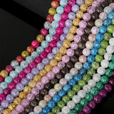 10mm Crackle Glass Crystal Spacer Beads Jewelry Making Strand 15.5'