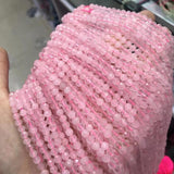 Rose Quartzs Beaded 4mm Faceted Loose Beads for Jewelry Making