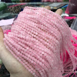 Rose Quartzs Beaded 4mm Faceted Loose Beads for Jewelry Making