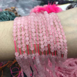 Rose Quartzs Beaded 4mm Faceted Loose Beads for Jewelry Making