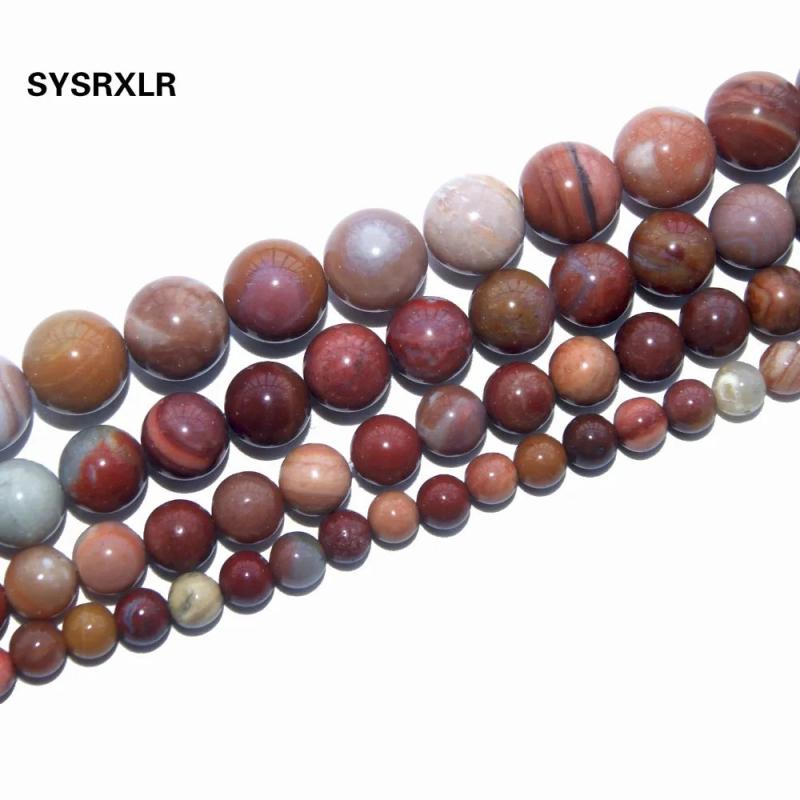 Pink Petrified Wood Stone Round Beads 6/8/10/12 MM Strand