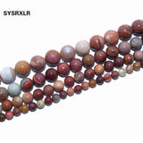 Pink Petrified Wood Stone Round Beads 6/8/10/12 MM Strand