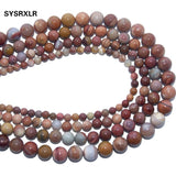 Pink Petrified Wood Stone Round Beads 6/8/10/12 MM Strand