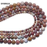 Pink Petrified Wood Stone Round Beads 6/8/10/12 MM Strand
