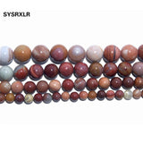 Pink Petrified Wood Stone Round Beads 6/8/10/12 MM Strand