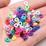 6mm Christmas Polymer Clay Beads Flat Round Multicolor Spacer Slices DIY Jewelry