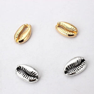 10PCS Sea Shell Charms Cowrie Beads for Jewelry Making Bracelet Earr