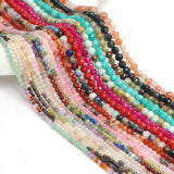 Natural Stone Beads Sunstone Amazonite Quartz Loose Spacer Waist Beads