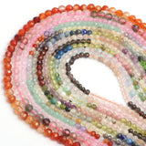 Natural Stone Beads Sunstone Amazonite Quartz Loose Spacer Waist Beads