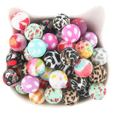 Kovict 15MM 10Pcs Silicone Beads Leopard Baby Food DIY Pacifier Chain Jewelry