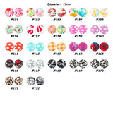 Kovict 15MM 10Pcs Silicone Beads Leopard Baby Food DIY Pacifier Chain Jewelry