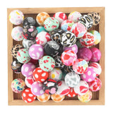 Kovict 15MM 10Pcs Silicone Beads Leopard Baby Food DIY Pacifier Chain Jewelry