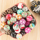 Kovict 15MM 10Pcs Silicone Beads Leopard Baby Food DIY Pacifier Chain Jewelry