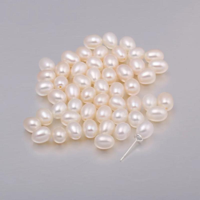 10pcs Freshwater Pearls Water Drop Beads DIY Jewelry Making Women 6-7mm