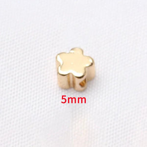 20pcs 14K Plate Brass Spacer Beads for DIY Jewelry Making
