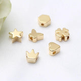 20pcs 14K Plate Brass Spacer Beads for DIY Jewelry Making