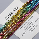 Rainbow Plated Hematite Beads for Jewelry Making
