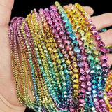 Rainbow Plated Hematite Beads for Jewelry Making